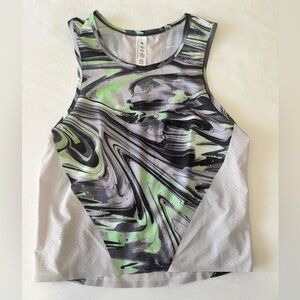 Lululemon Swift Ventilated Marble Print Tank Top - Black, Gray, Green